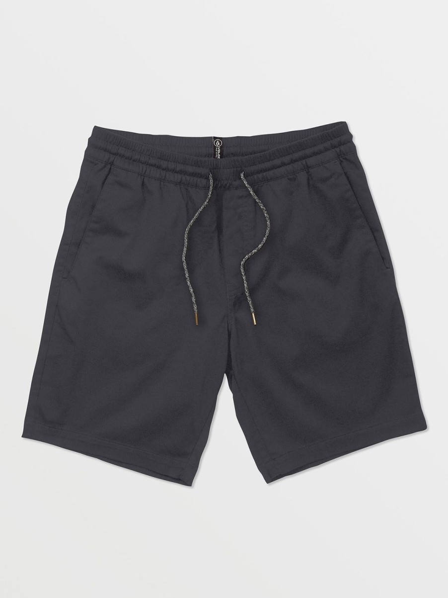 Men Volcom Shorts | Frickin Elastic Waist Shorts Charcoal