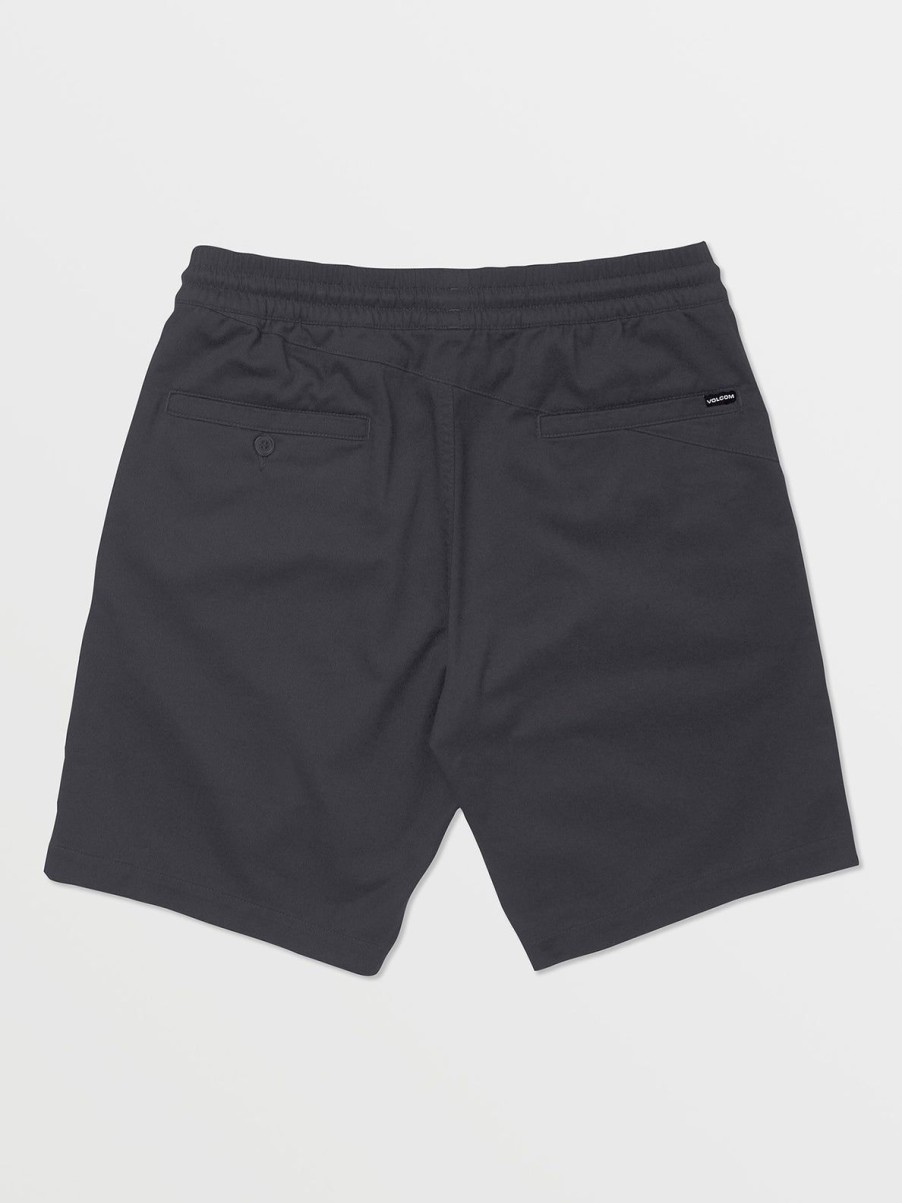 Men Volcom Shorts | Frickin Elastic Waist Shorts Charcoal