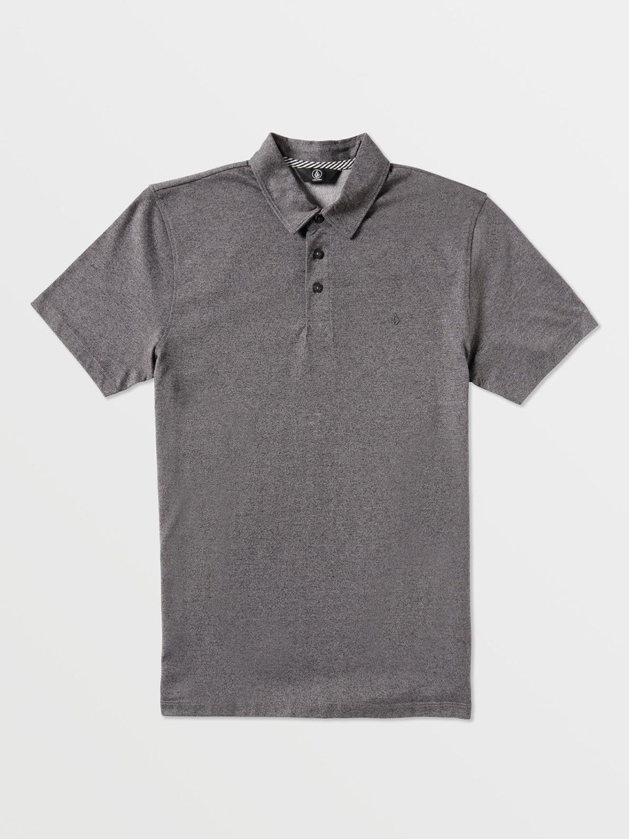 Men Volcom Golf | Wowzer Polo Short Sleeve Shirt Stealth