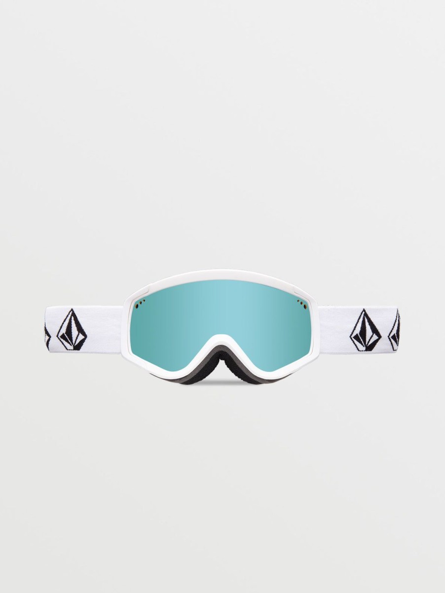 Men Volcom Goggles | Attunga Youth Goggle - Matte White Stone/Chrome+Bl Ice