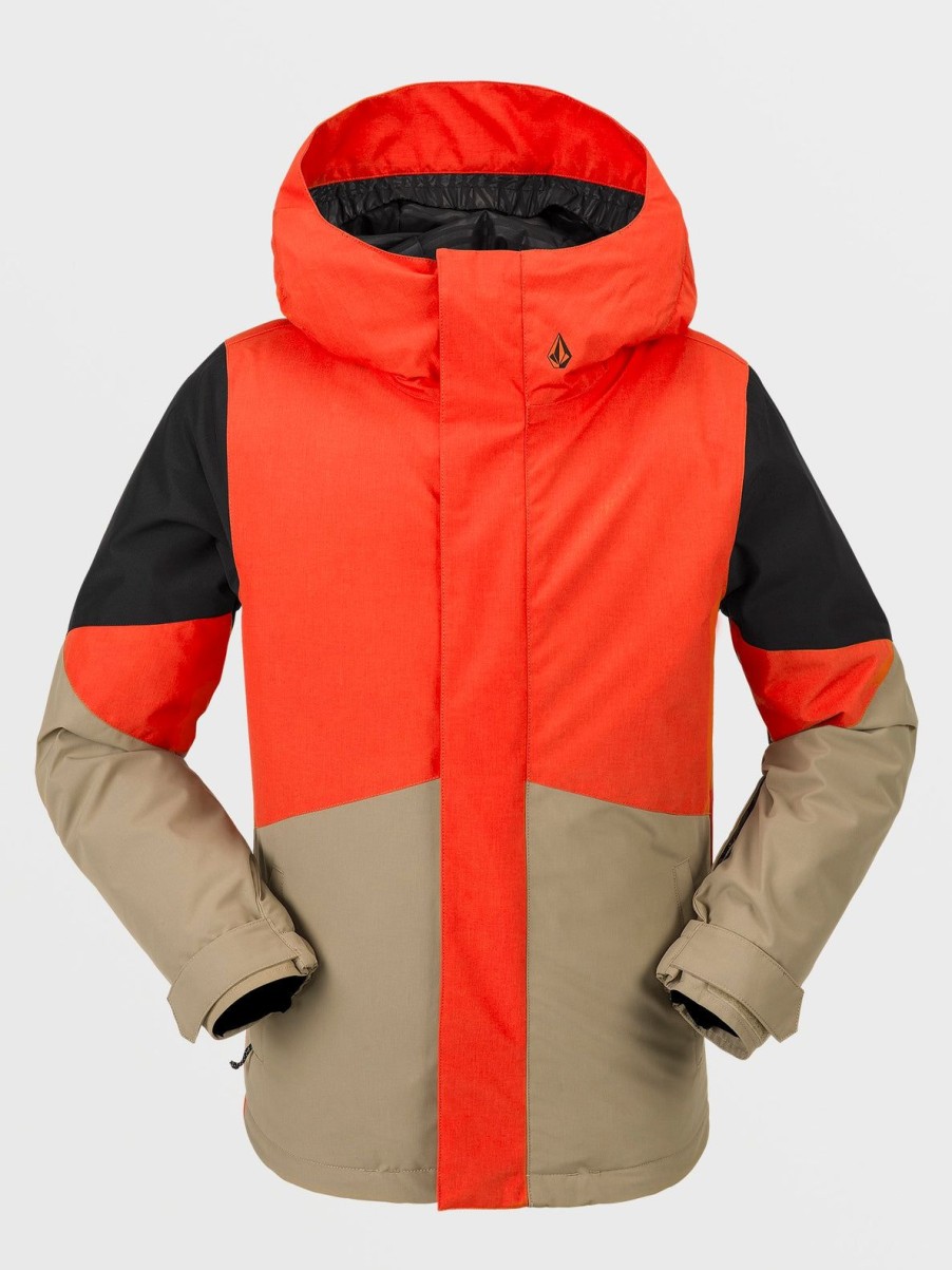 Kids Volcom Jackets | Kids Vernon Insulated Jacket Orange Shock