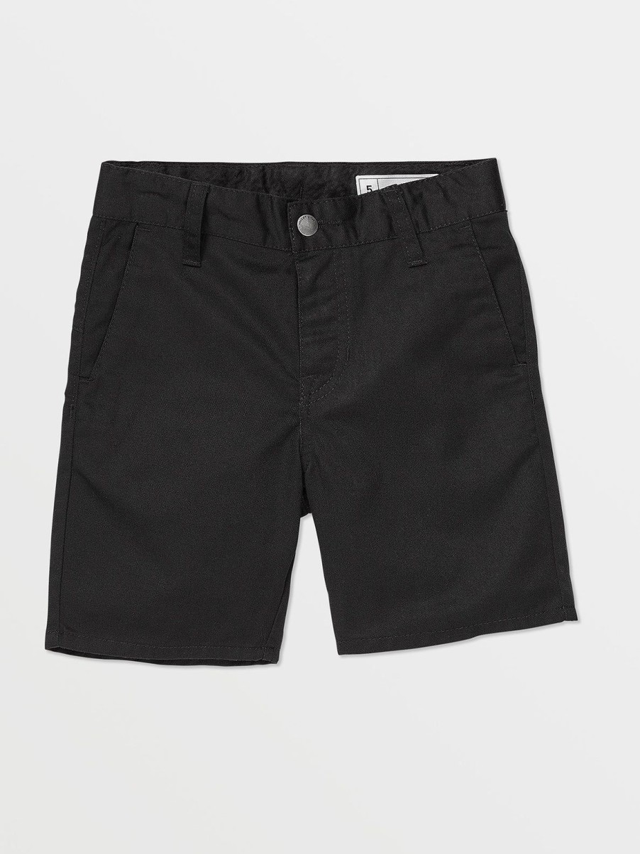 Boys Volcom Shorts | Little Boys Frickin Chino Short Black