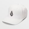 Men Volcom Golf | Full Stone Flexfit Hat White