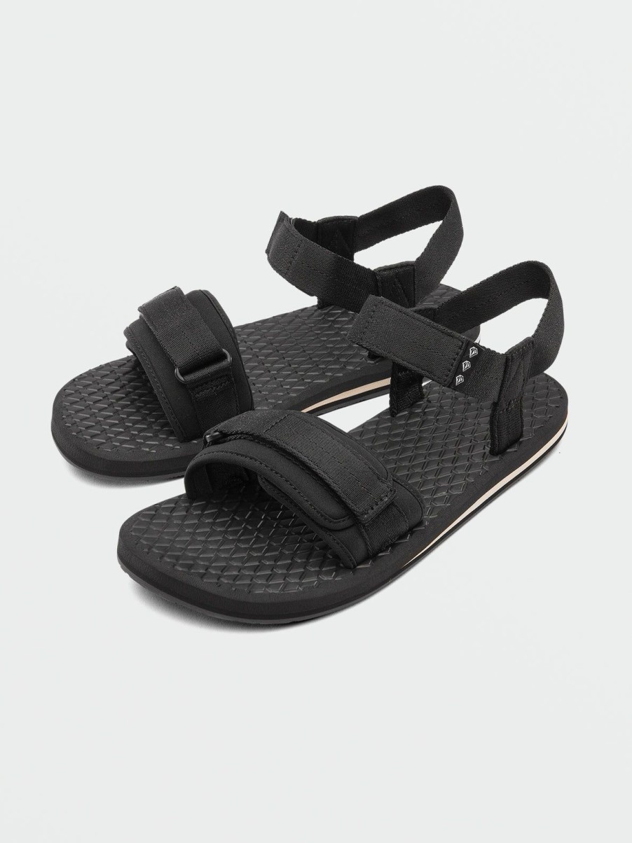 Men Volcom Sandals | Mens V.Co Trail Sandals Black