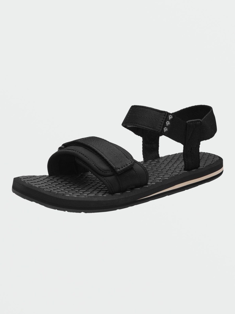 Men Volcom Sandals | Mens V.Co Trail Sandals Black