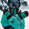 Women Volcom Gloves & Mitts | Womens V.Snow Over Mitts Vibrant Green