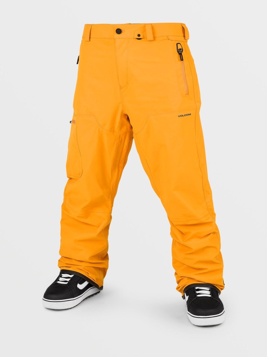 Men Volcom Pants | Mens L Gore-Tex Pants Gold