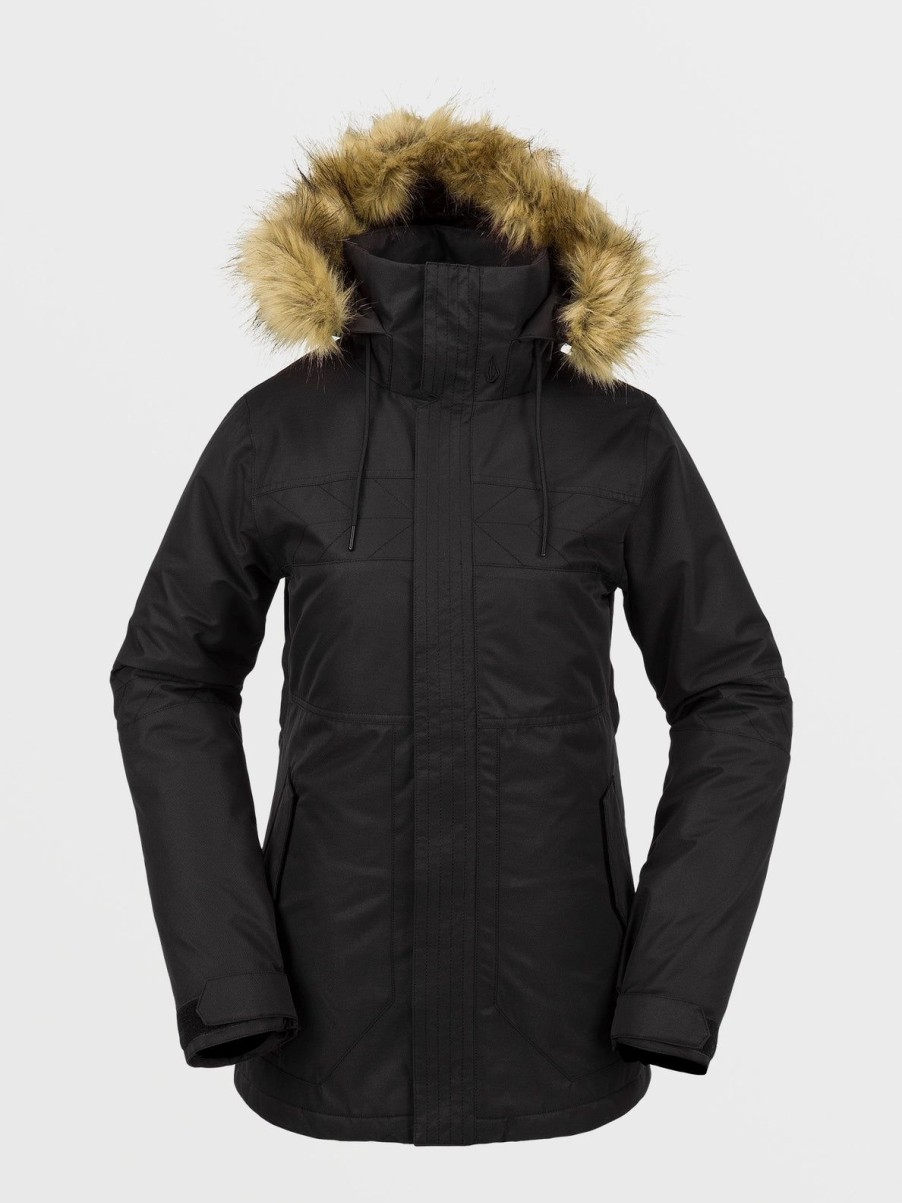 Women Volcom Jackets | Womens Fawn Insulated Jacket Black