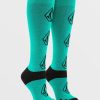 Women Volcom Socks | Womens Sherwood Socks Vibrant Green