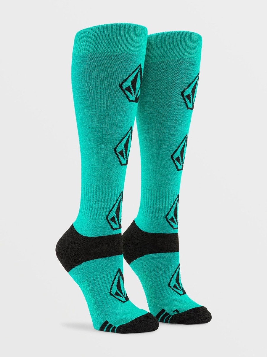 Women Volcom Socks | Womens Sherwood Socks Vibrant Green