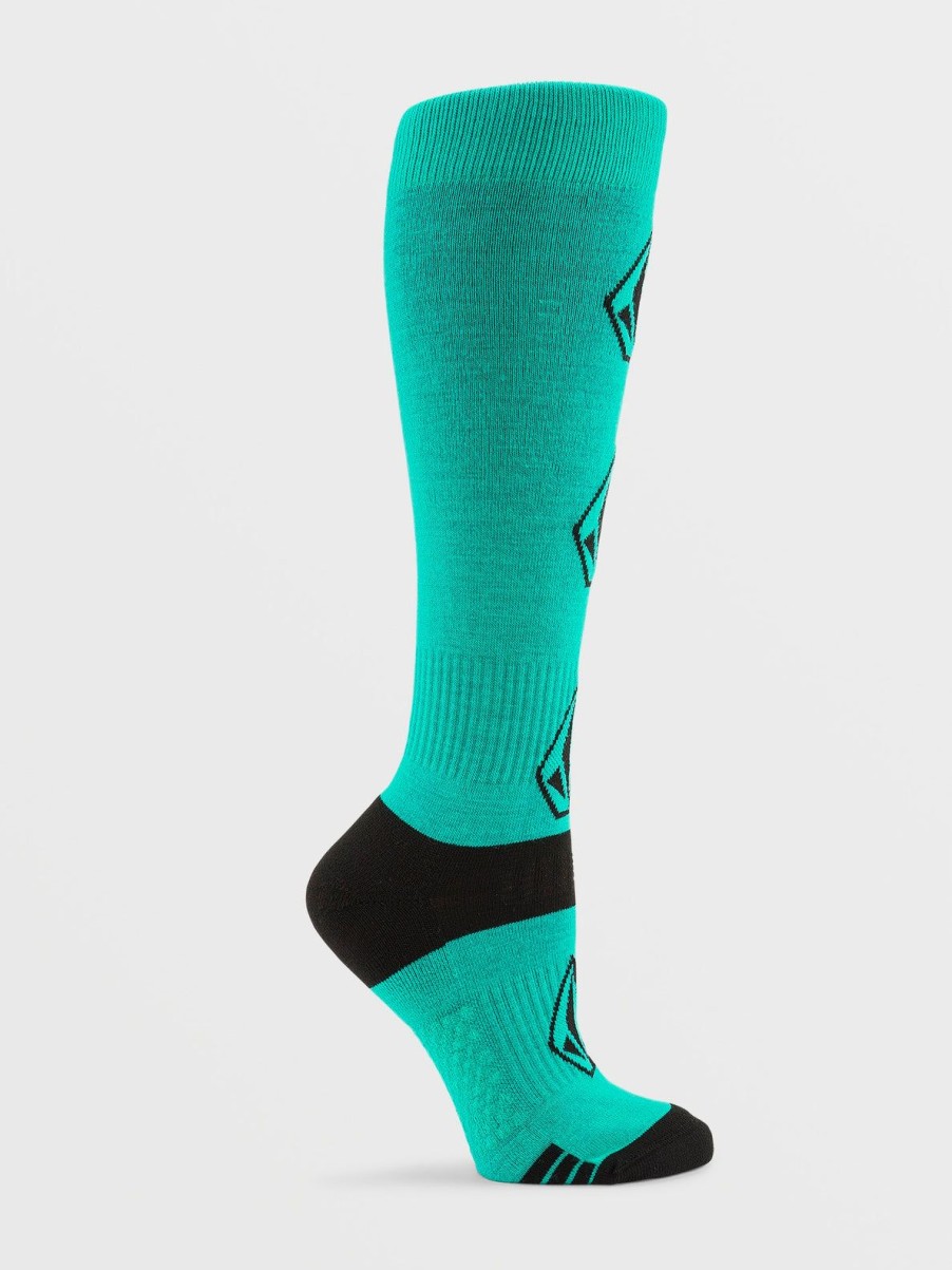 Women Volcom Socks | Womens Sherwood Socks Vibrant Green