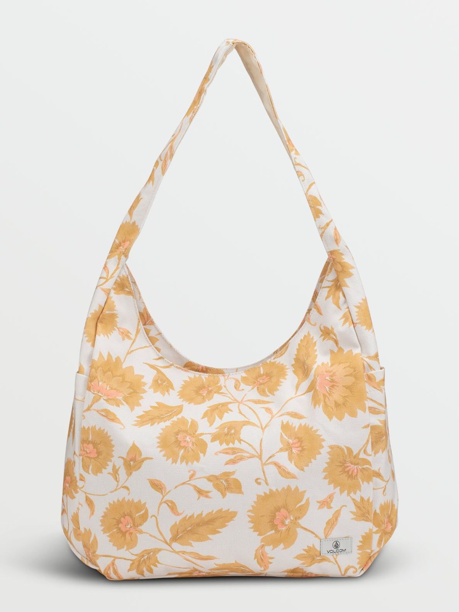 Girls Volcom | Schoolyard Canvas Hobo Tote Dust Gold