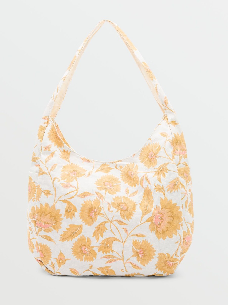 Girls Volcom | Schoolyard Canvas Hobo Tote Dust Gold