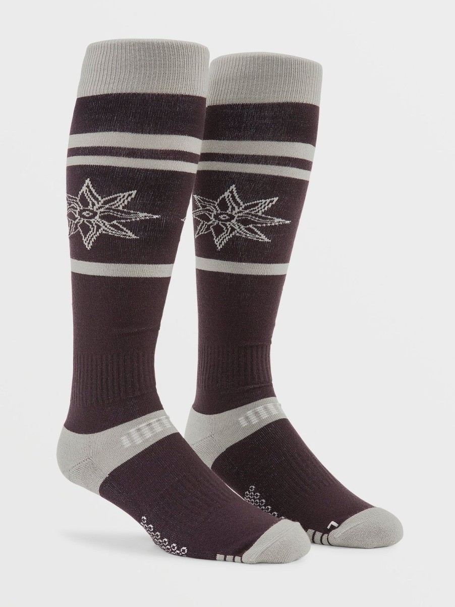 Men Volcom Accessories | Mens Cave Socks Maroon