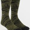 Men Volcom Socks | Caustic Camo Socks Squadron Green