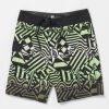 Kids Volcom Boardshorts & Trunks | Big Boys Ringer Mod-Tech Boardshorts Seaweed Green