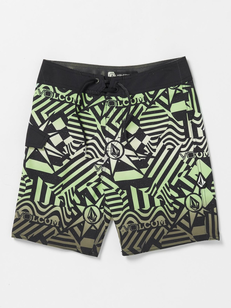 Kids Volcom Boardshorts & Trunks | Big Boys Ringer Mod-Tech Boardshorts Seaweed Green