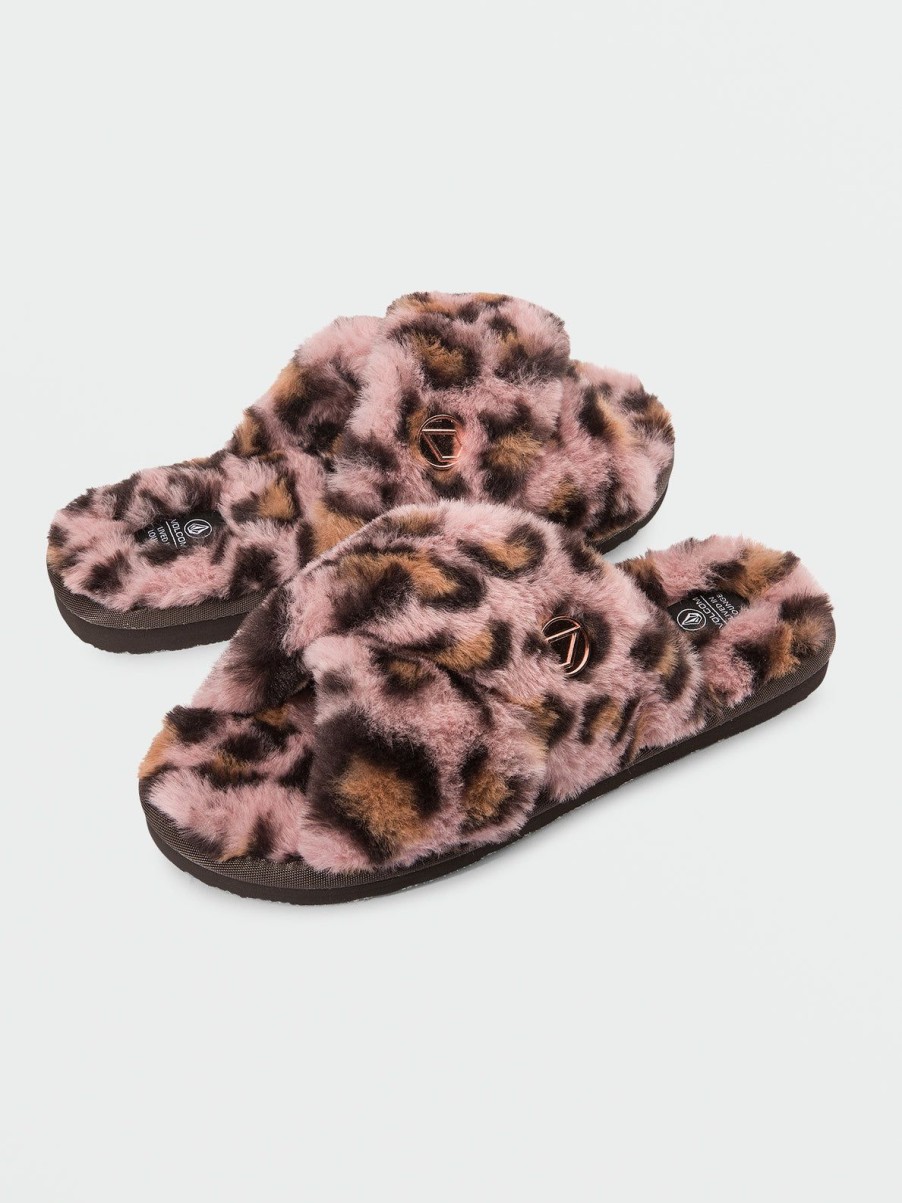 Women Volcom Slippers | Lived In Lounge Slippers Raisin