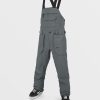 Men Volcom Pants | Mens Roan Bib Overalls Dark Grey