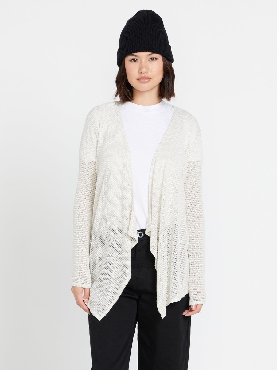 Women Volcom Sweaters & Cardigans | Go Go Wrap Cardigan Oatmeal