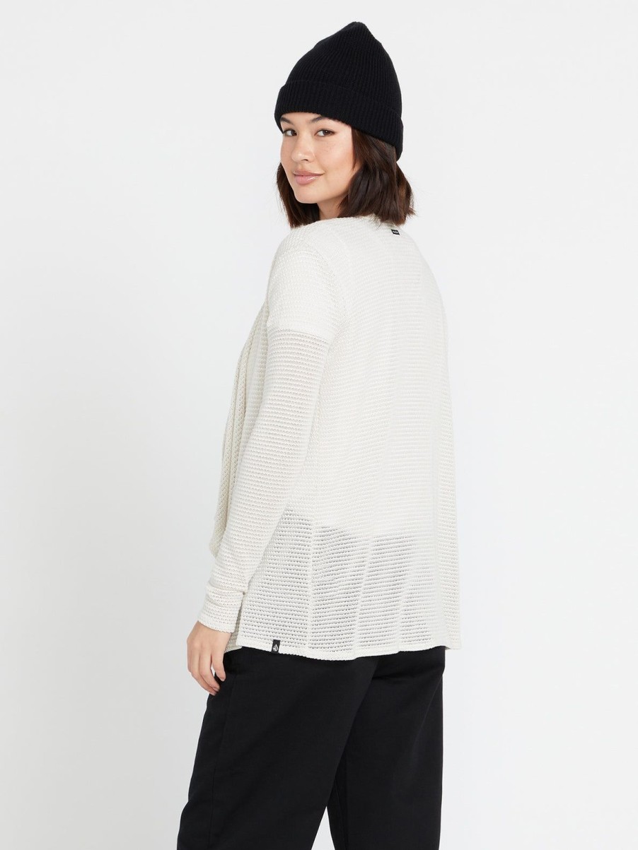 Women Volcom Sweaters & Cardigans | Go Go Wrap Cardigan Oatmeal