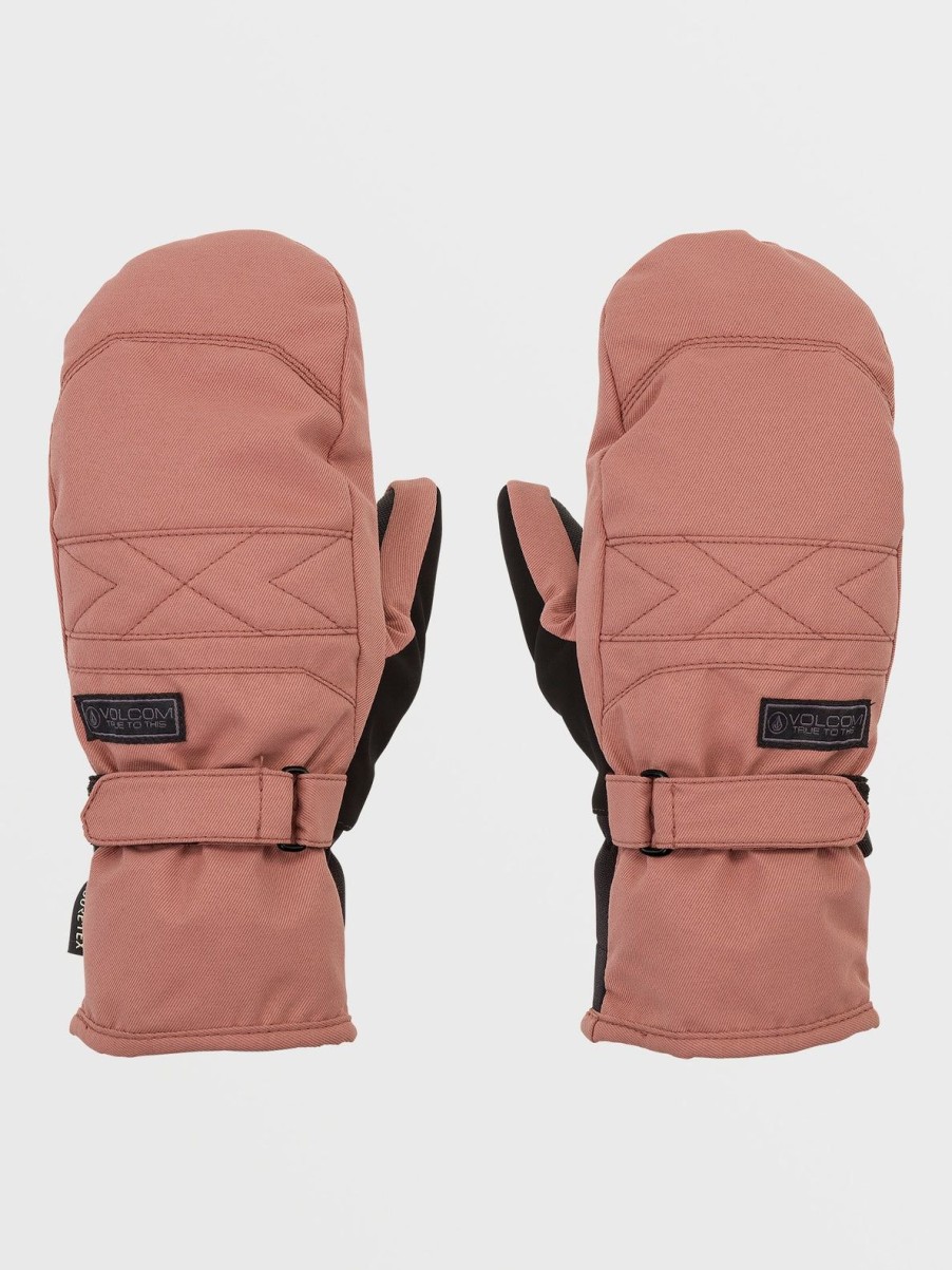 Women Volcom Gloves & Mitts | Womens Peep Gore-Tex Mitts Earth Pink