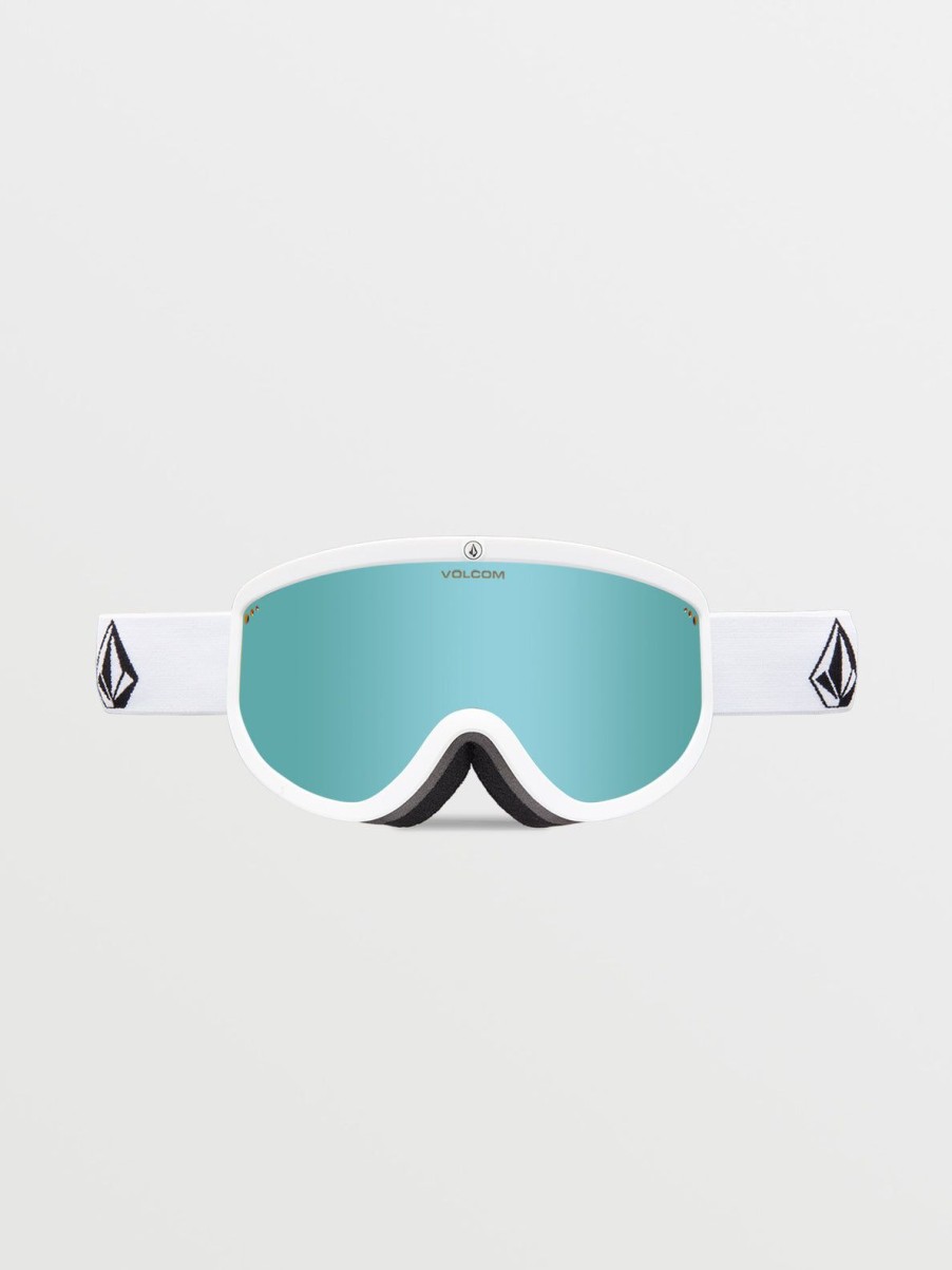 Men Volcom Goggles | Footprints Goggle - Matte White Stone/Chrome Ice