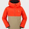 Kids Volcom Jackets | Kids Sluff Insulated Pullover Orange Shock