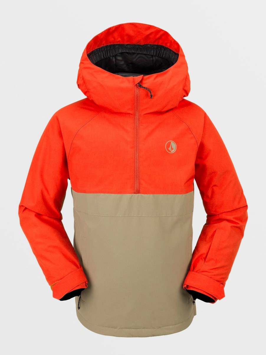 Kids Volcom Jackets | Kids Sluff Insulated Pullover Orange Shock