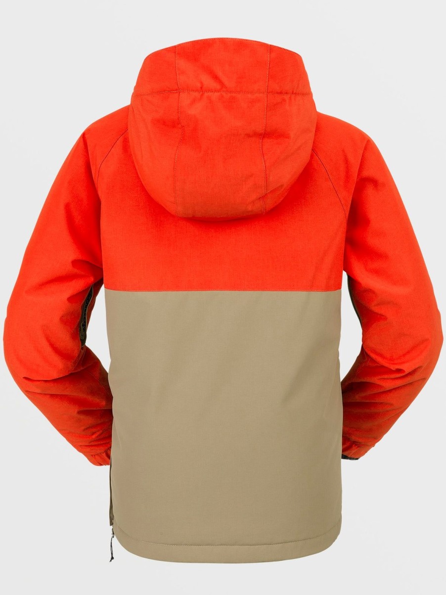 Kids Volcom Jackets | Kids Sluff Insulated Pullover Orange Shock