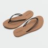 Women Volcom Sandals | Forever And Ever Ii Sandals Black