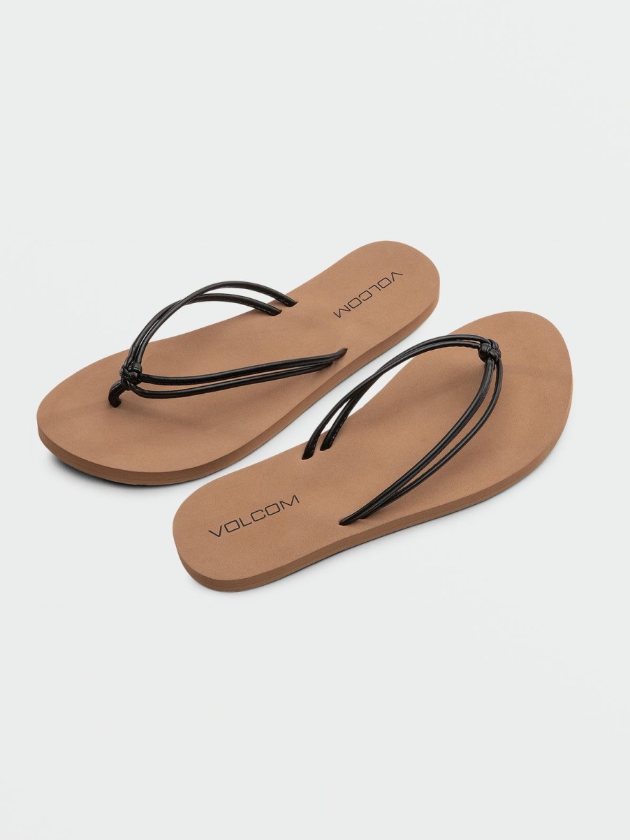 Women Volcom Sandals | Forever And Ever Ii Sandals Black