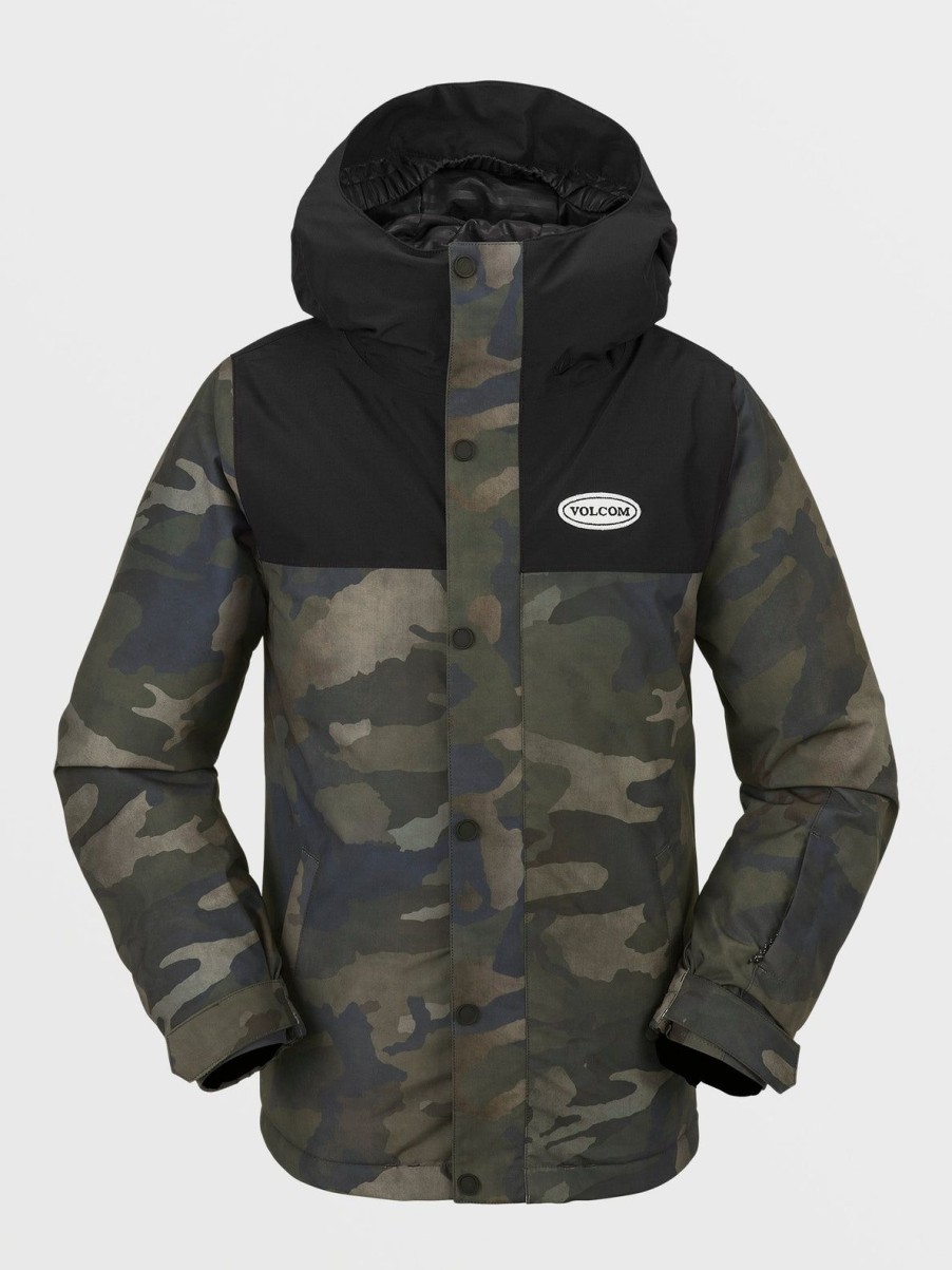 Kids Volcom Jackets | Kids Stone 91 Insulated Jacket Cloudwash Camo