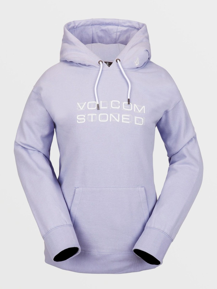 Women Volcom Layering | Womens Costus Pullover Fleece Lilac Ash