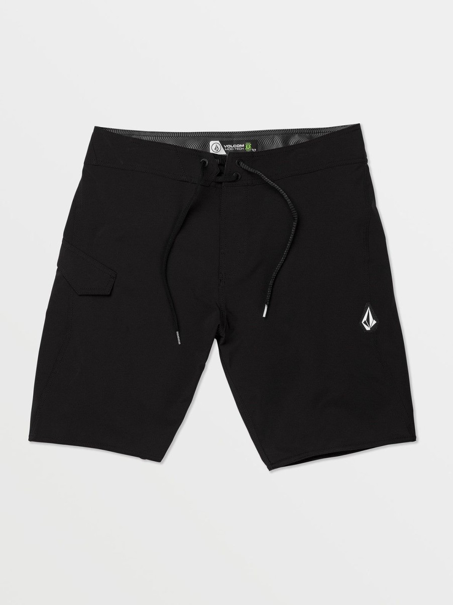 Men Volcom Boardshorts & Trunks | Lido Solid Mod-Tech Boardshorts Black