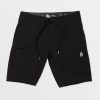 Men Volcom Boardshorts & Trunks | Lido Solid Mod-Tech Boardshorts Black