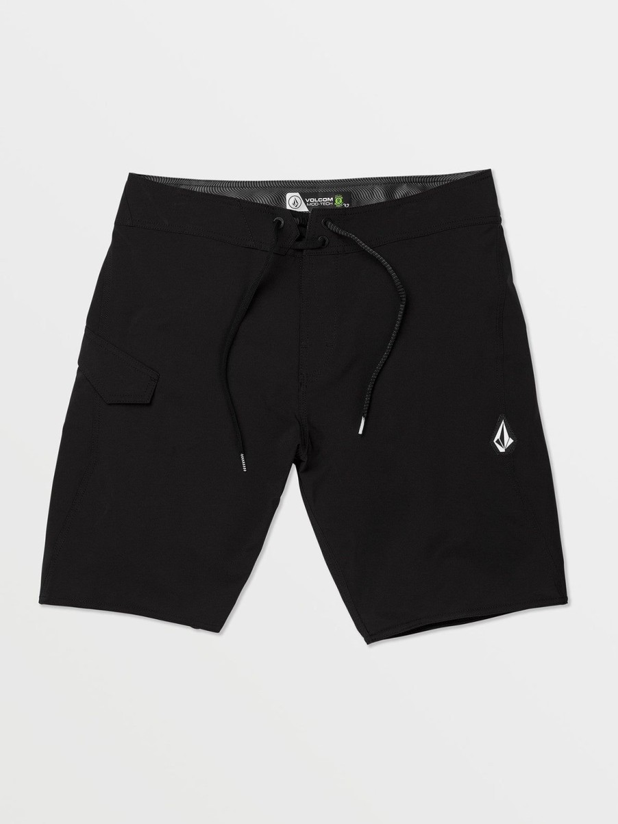 Men Volcom Boardshorts & Trunks | Lido Solid Mod-Tech Boardshorts Black