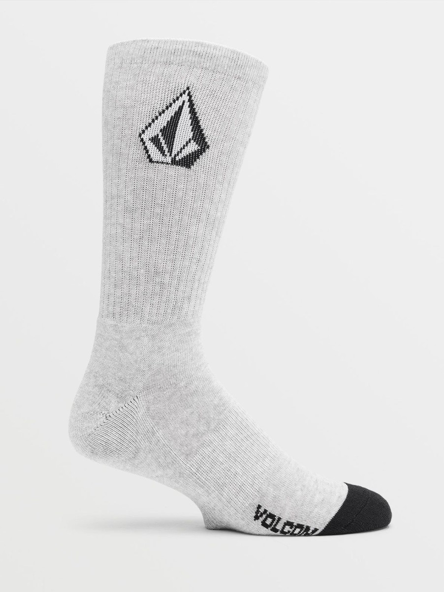 Men Volcom Golf | Full Stone 3 Pack Socks Stone Blue