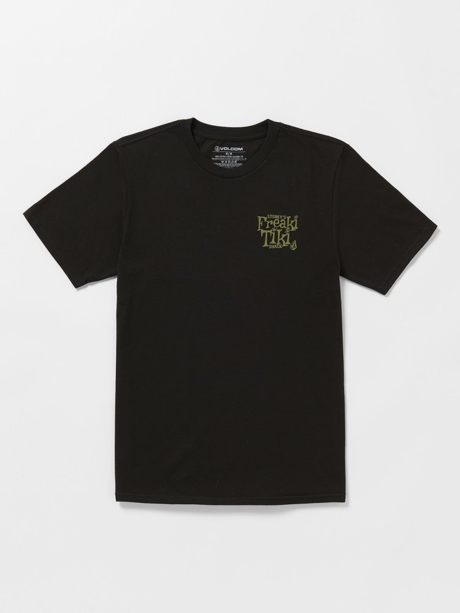 Men Volcom Tops & Tees | Freaki Tiki Short Sleeve Tee Black