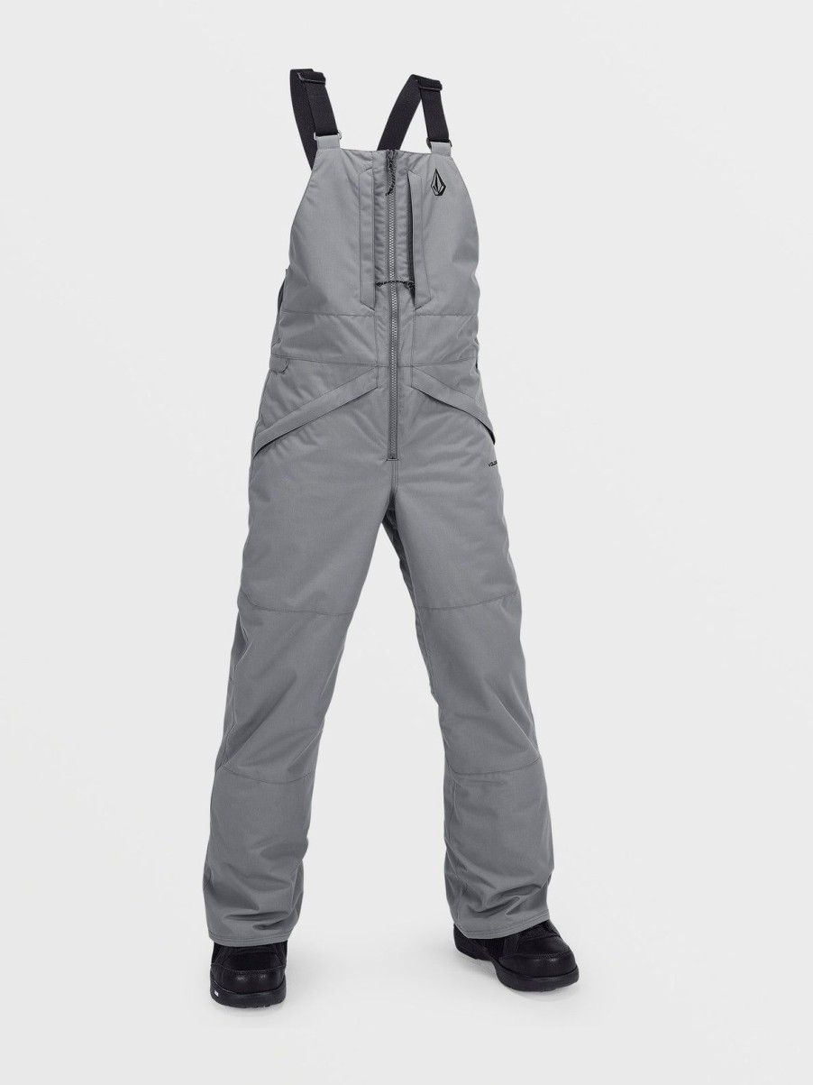 Kids Volcom Pants | Kids Barkley Insulated Bib Overalls Storm Grey