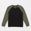 Men Volcom Hoodies & Sweatshirts | Homak Crew Sweatshirt Wintermoss