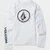 Kids Volcom Rashguards | Big Boys Lido Solid Long Sleeve Rashguard White