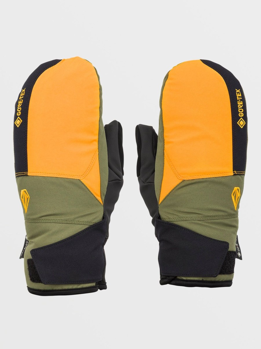 Men Volcom Gloves & Mitts | Mens Stay Dry Gore-Tex Mitts Gold