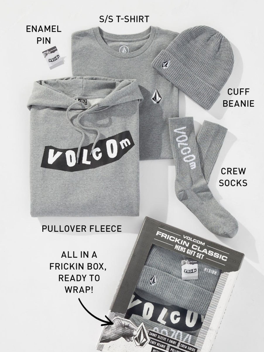 Men Volcom Pants | Mens 2023 Frickin Classics Gift Set Heather Grey