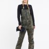 Women Volcom Pants | Womens Swift Bib Overalls Cloudwash Camo