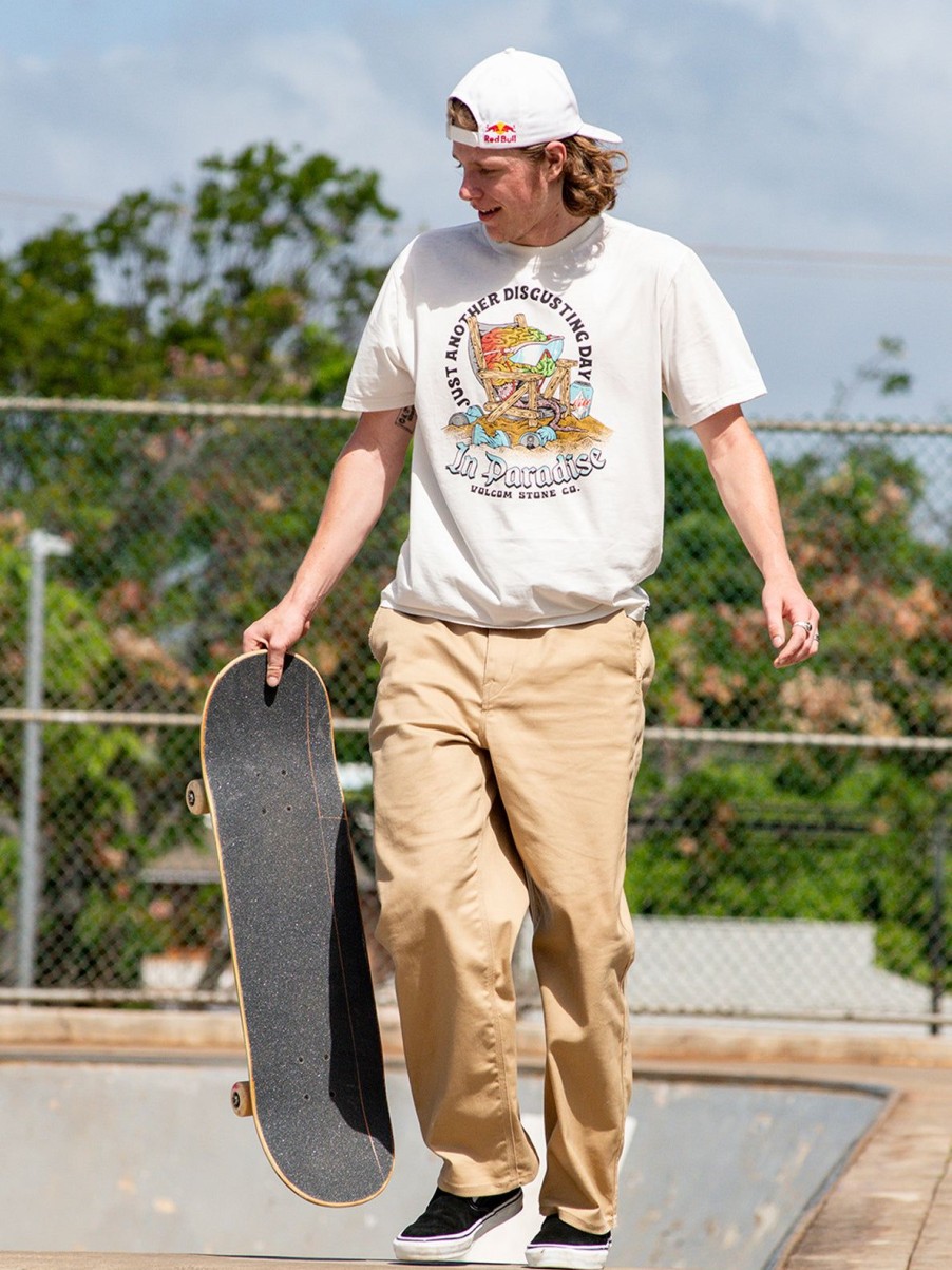 Men Volcom Skate Vitals | Skate Vitals Collin Provost Short Sleeve Tee Off White