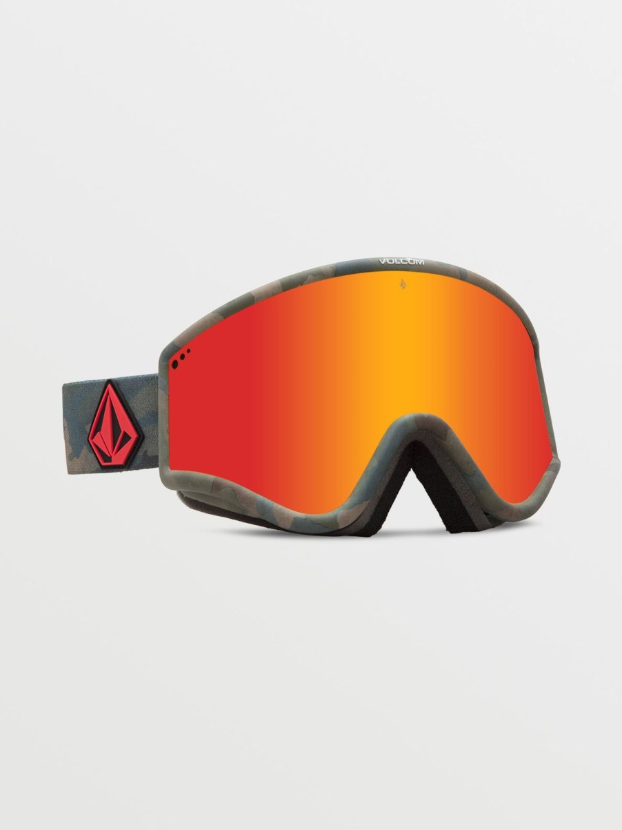 Women Volcom Accessories | Yae Goggle - Cloudwash Camo/Chrome+Bl Red