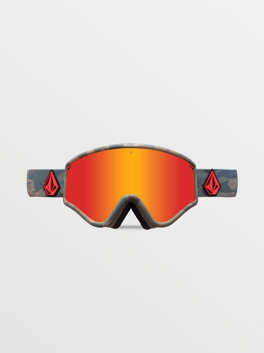 Women Volcom Accessories | Yae Goggle - Cloudwash Camo/Chrome+Bl Red