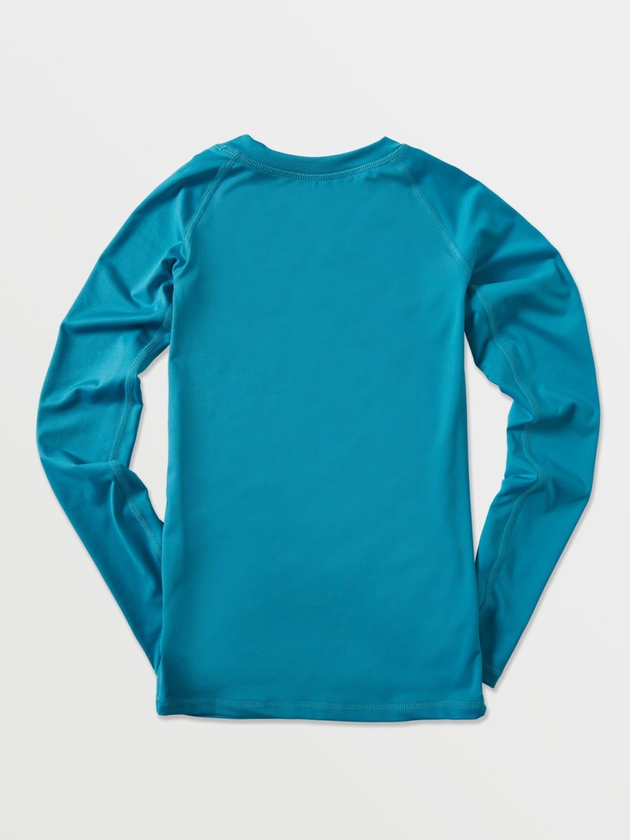 Kids Volcom Rashguards | Big Boys Lido Solid Long Sleeve Rashguard Barrier Reef