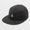 Men Volcom Accessories | Full Stone Dad Hat Black